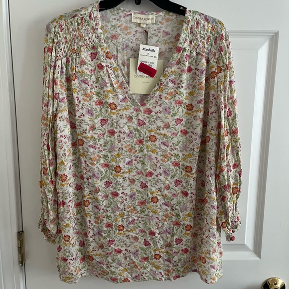 Cynthia Rowley Floral Blouse - Multicolor - Picture 1 of 1